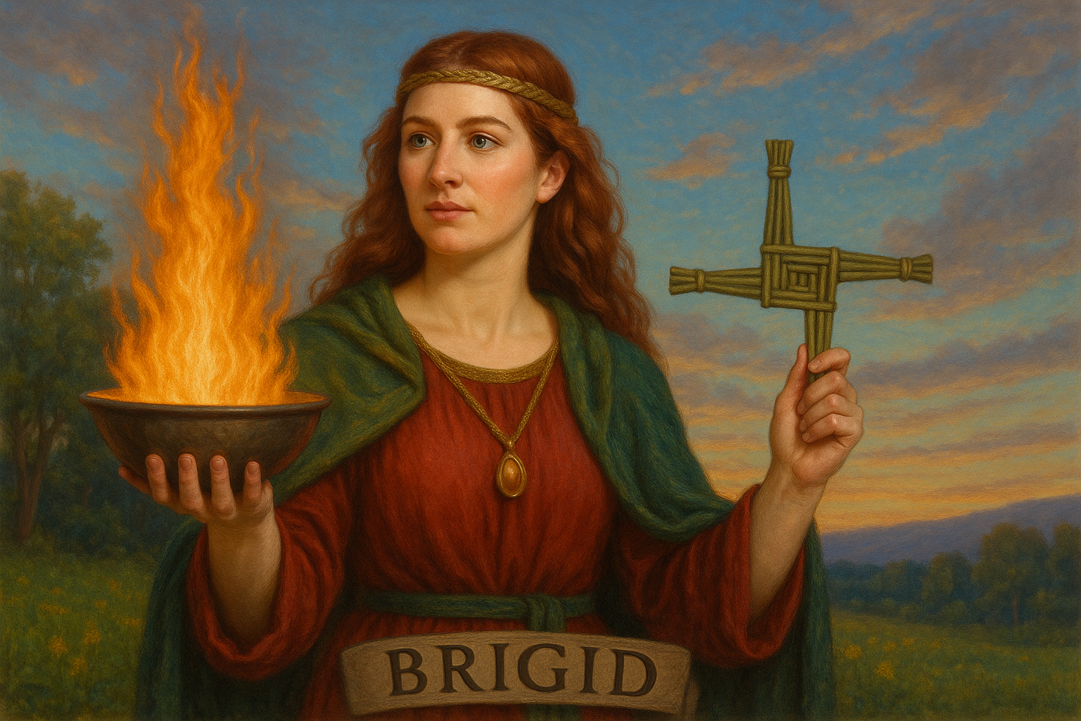 Eine animierte Darstellung der Göttin Birgid. | ©Rauchfein Räucherwerk