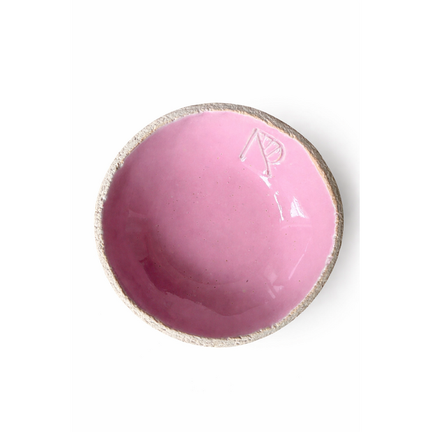 getöpferte Räucherschale aus Ton - rosa