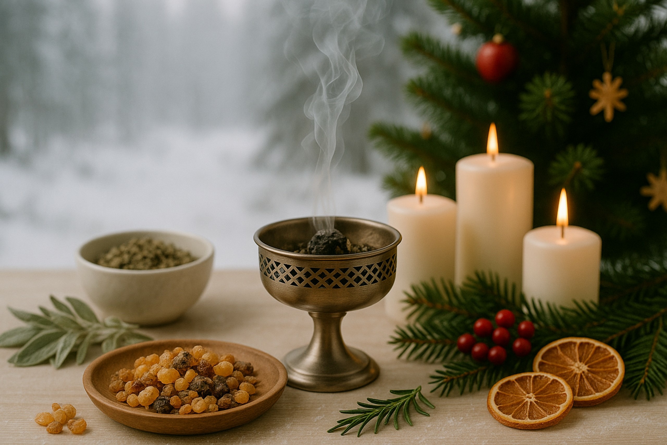 Kerzenlicht und Räucherduft am Julfest | © Rauchfein Räucherwerk